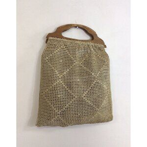 Vintage Handmade Crochet Bag Tote Cottagecore Grandma Boho